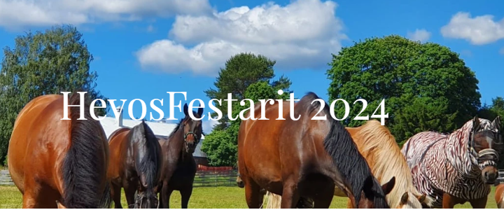 Hevosfestarit 2024 Okeroisten tallilla Lahdessa.