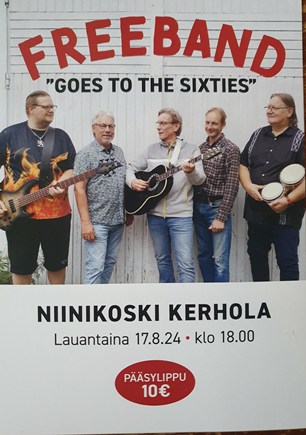 Live-musiikkitapahtuma: Freeband goes to sixties Orimattilassa 2024